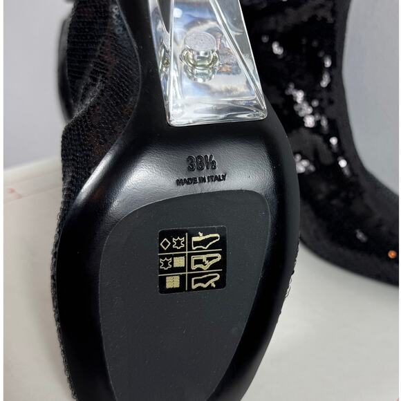 New Alexander McQueen Women's Sequin Shard Wedge Sock Boot Size EU 38.5 - Picture 9 of 12